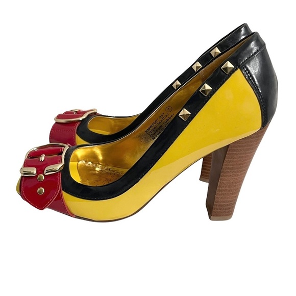 Naughty Monkey | Boxy Open Toe Pump Heel - Picture 4 of 10